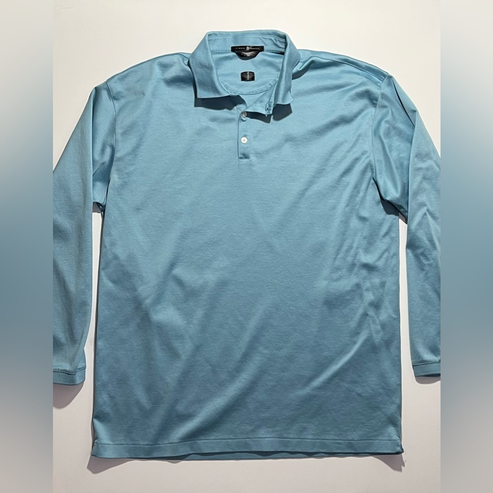 Tiger Woods 80/20 Double Mercerized Long Sleeve Golf Shirt, XXL, Blue